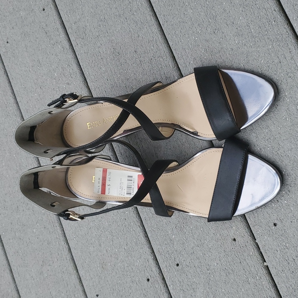 Enzo Angiolini McKinney Open Toe Strappy Wedge Sandals - Picture 3 of 13